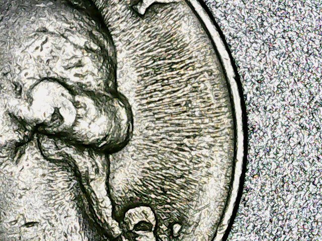 1983-P-25c---Rays-Radiating-360-Degrees-From-Both-Obverse-&-Reverse?